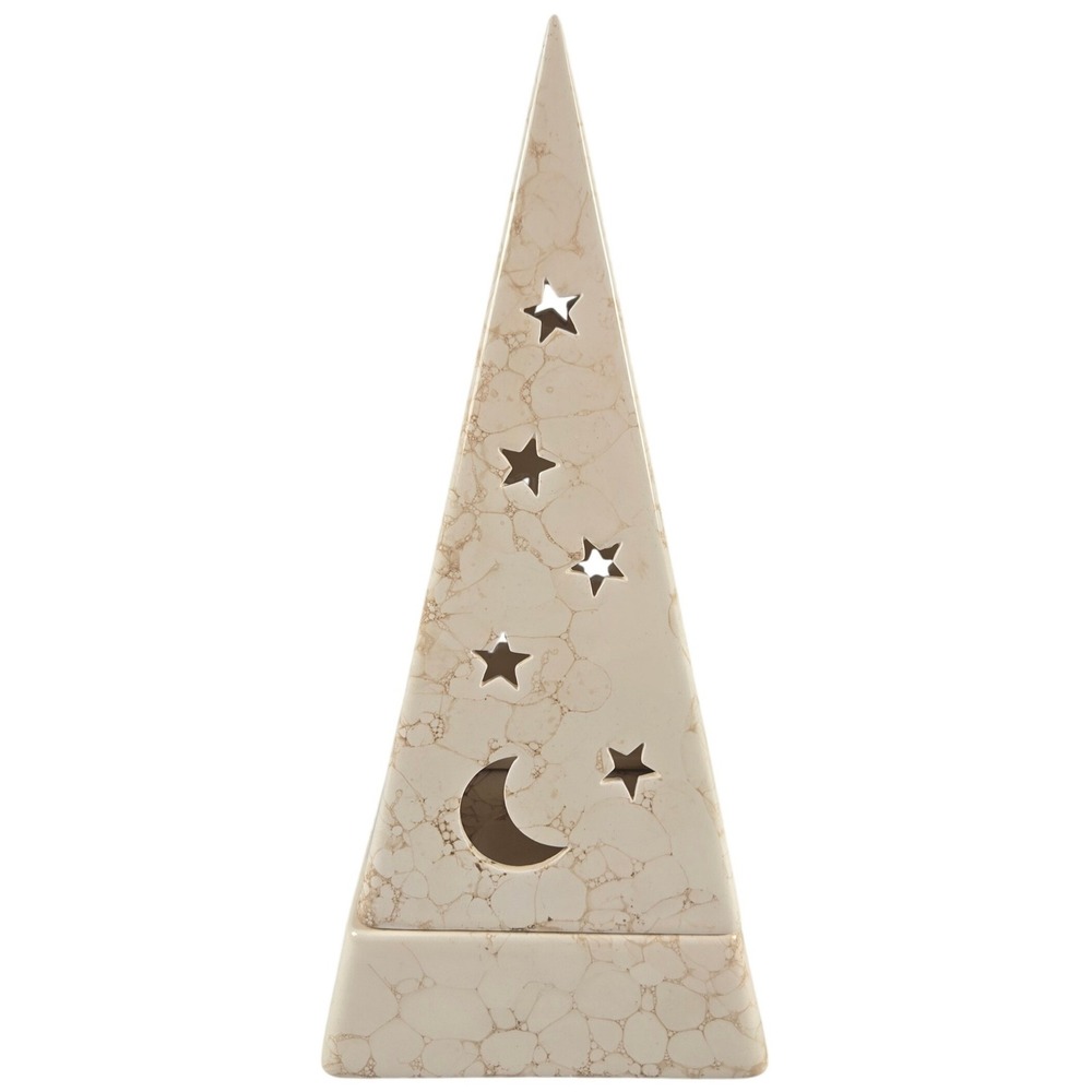Partylite Celestial Pyramid Tealight Candle Holder Moon Stars Retired 1990s